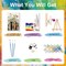 Paint By Number Framed Book & Flowers Kit for Adults with Wooden Easel – DIY Acrylic Oil Painting Canvas Set for Home Wall Decor, 8x12 Inch